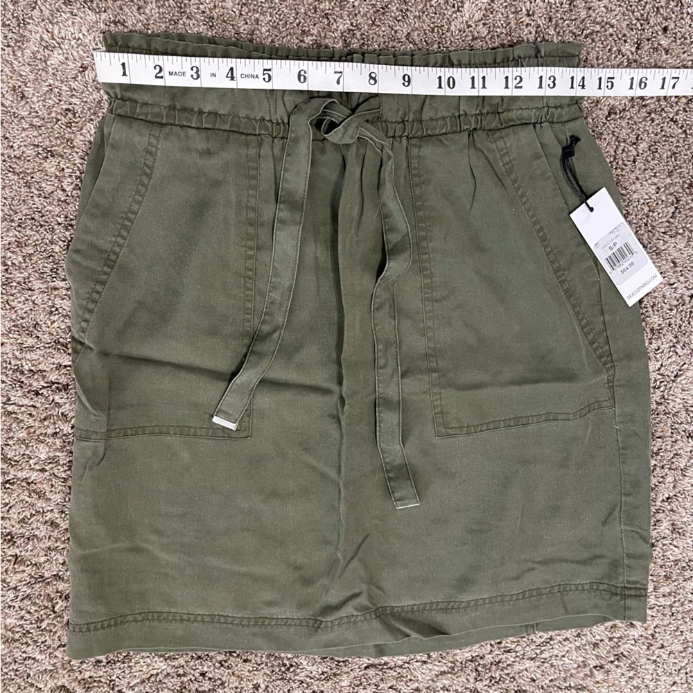 NWT Dex Olive Green Wash Lightweight Mini Skirt Size Small - Picture 3 of 8